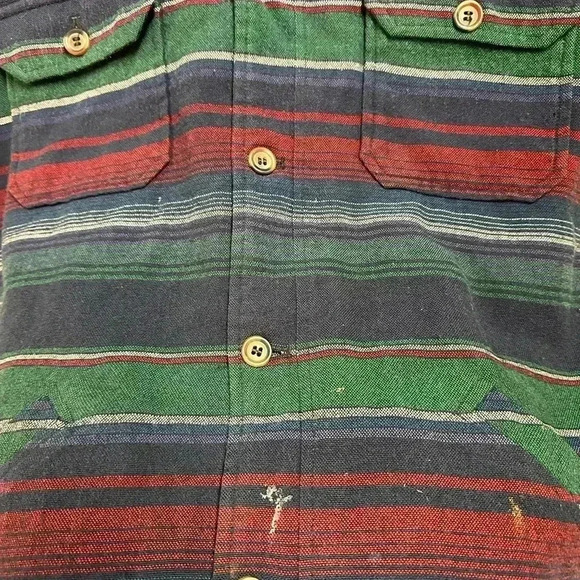Vintage Globe Trotter Striped Button-up Jacket Size XL - Picture 4 of 6